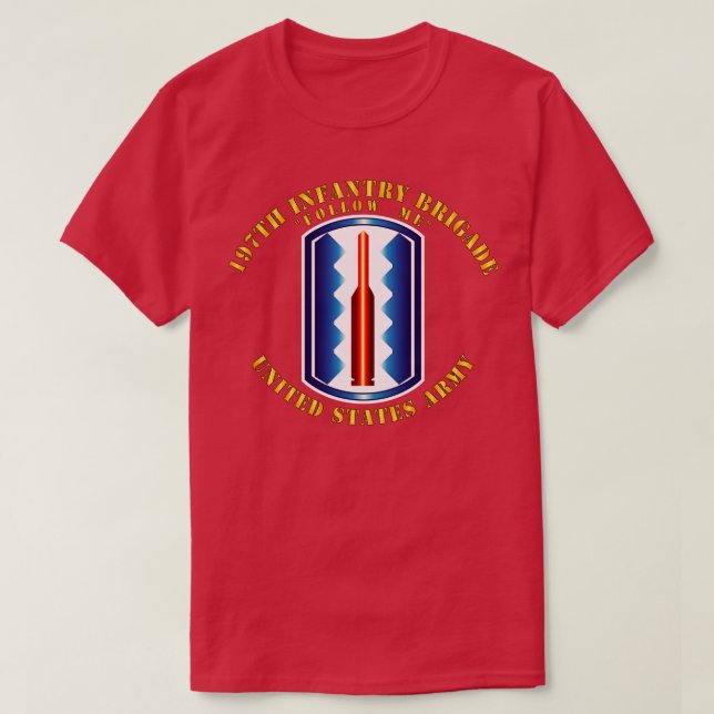 197:e infanteribrigaden följer mig t shirt (Design framsida)