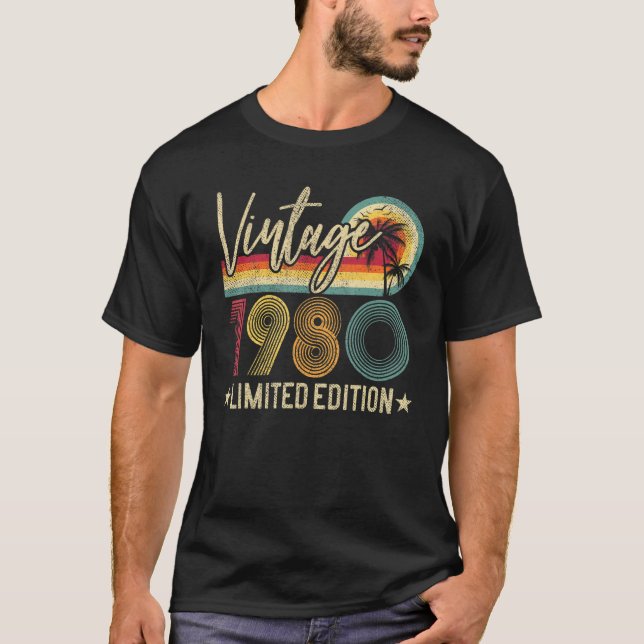 1980 42:a födelsedagen 42 år gammal t shirt (Framsida)