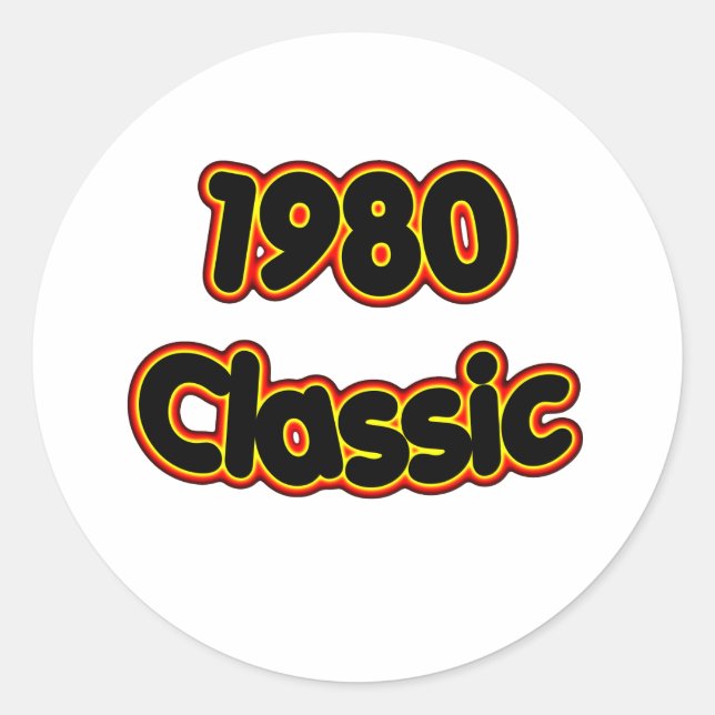 1980 Classic Runt Klistermärke (Framsida)