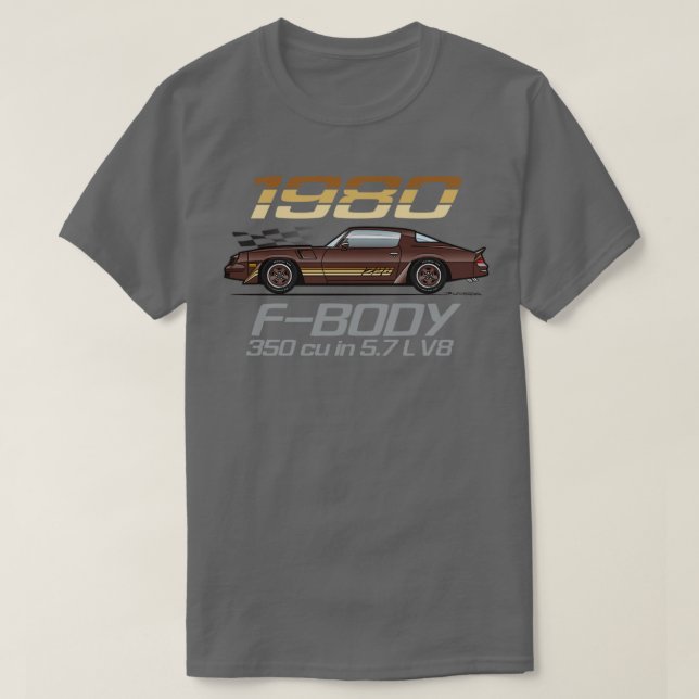 1980 FBody Brown T Shirt (Design framsida)