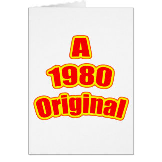 1980 original- rött hälsningskort