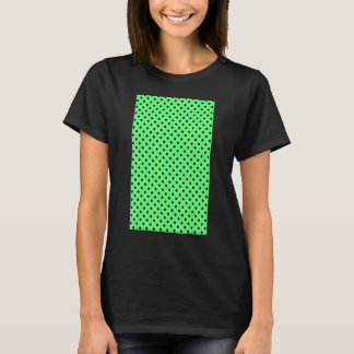 1980:S SMÅ GEOMETRISKA GRÖNT AV POLKADOT MÖNSTER M T SHIRT