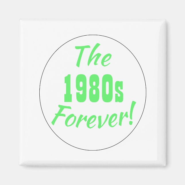 1980-tal Decennium Retro Neon Magnet (Framsidan)