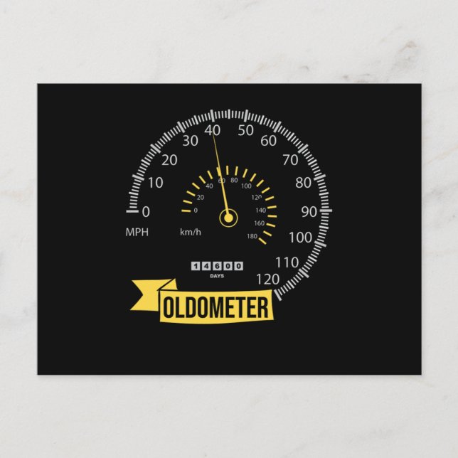 1980-talet Baby 40 år gammal 40:e födelsedag Vykort (Framsida)