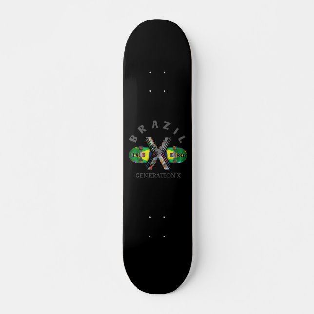 1980-talet Generation X Brasiliansk Skateboard (Framsida)