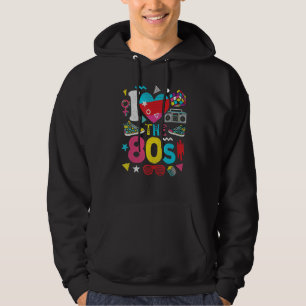 1980-talet Shirt I Kärlek 80-talets 80-talets kläd Hoodie