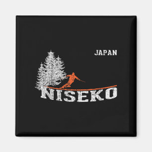 1980-talet Stil Niseko Japan Vintage Skiing Magnet