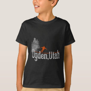 1980-talet Stil Ogden Utah Vintage Skiing T Shirt