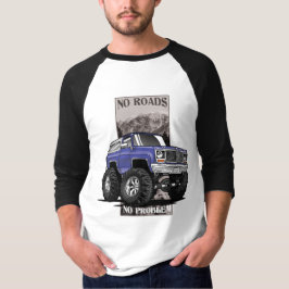 1980-talets Chevy Blazer 'No Roads' Design T Shirt