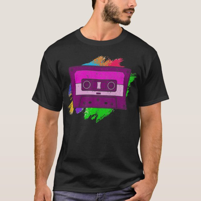 1980-talets färgstarka musikmusik i Älskare 80-tal T Shirt (Framsida)