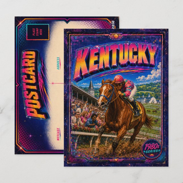 1980-talets Kentucky vykort 80-tal Retro (Fram/baksida)