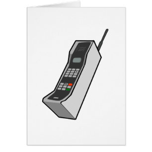 1980-talets mobiltelefon hälsningskort