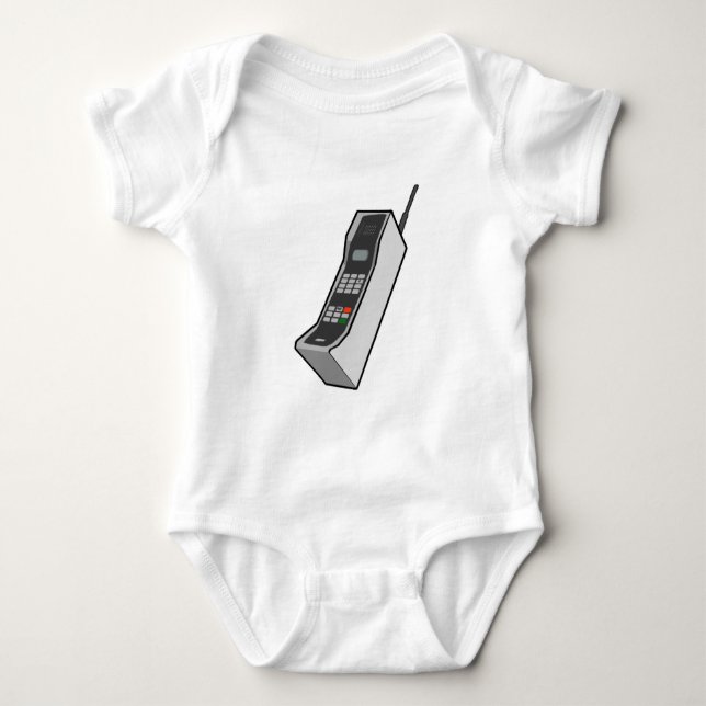 1980-talets mobiltelefon t-shirt (Framsida)