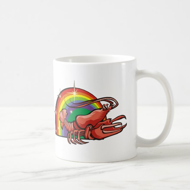 1980-talets regnbåge med cancerkrabba kaffemugg (Höger)