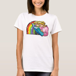 1980-talets regnbåge med Gemini-Twillingar som läs Tee Shirt