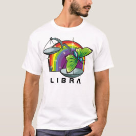 1980-talets regnbåge med libra-skalor t shirt