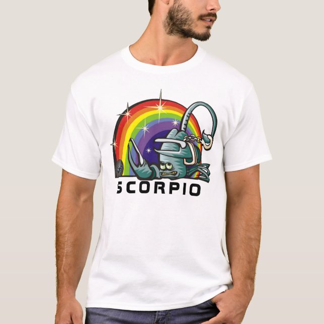 1980-talets regnbåge med Scorpio Scorpion T Shirt (Framsida)