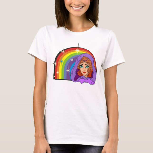 1980-talets regnbåge med Våg T-shirt (Framsida)