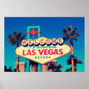 1980-talets Retro Photo Effect Fabulous Las Vegas Poster