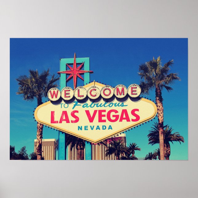 1980-talets Retro Photo Effect Fabulous Las Vegas  Poster (Framsidan)
