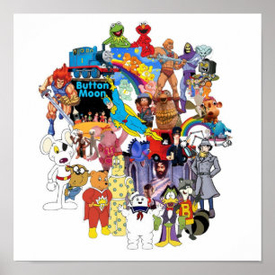 1980-talets Retro Throwback Mashup Memories 80-tal Poster