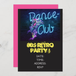 1980-talets retrotema dans party inbjudningar