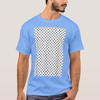1980-talets SMÅ POLKADOT GEOMETRIC MÖNSTER WHITE O T Shirt