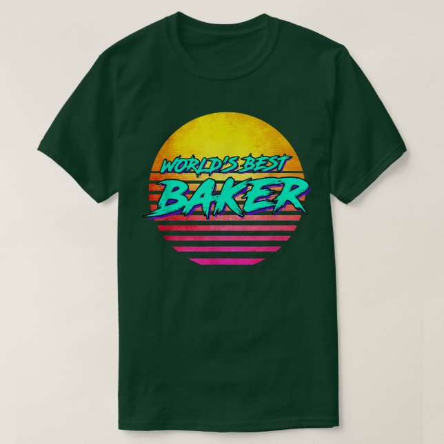 1980-talets Stil Baking-presentidé för Baker T Shirt (Design framsida)