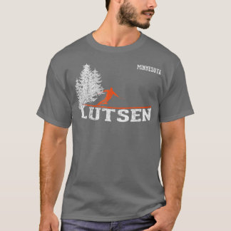 1980-talets Stil Lutsen MN Vintage Skiing T Shirt
