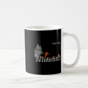 1980-talets Stil Whitefish Montana Vintage Skiing Kaffemugg