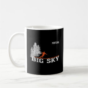 1980-talets stora Himlar Mt-Långärmad Skiing Shirt Kaffemugg