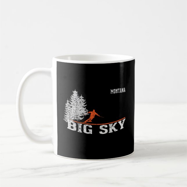1980-talets stora Himlar Mt-Långärmad Skiing Shirt Kaffemugg (Vänster)