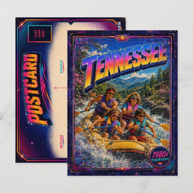 1980-talets Tennessee vykort 80-tal Retro (Fram/baksida)