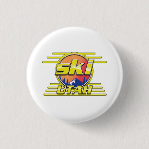 1980-talets Utah Ski-logotyp Knapp