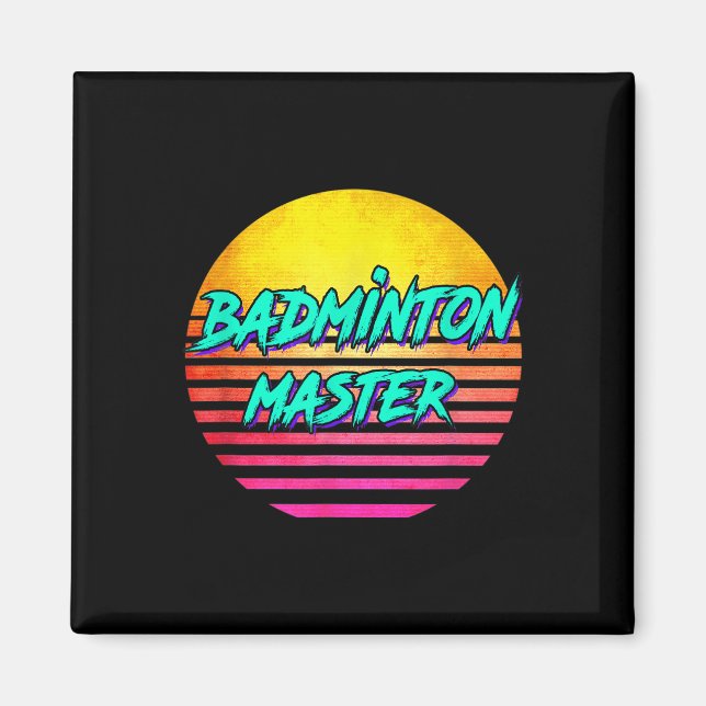 1980-tals Retro Badminton Mästare  Magnet (Framsidan)