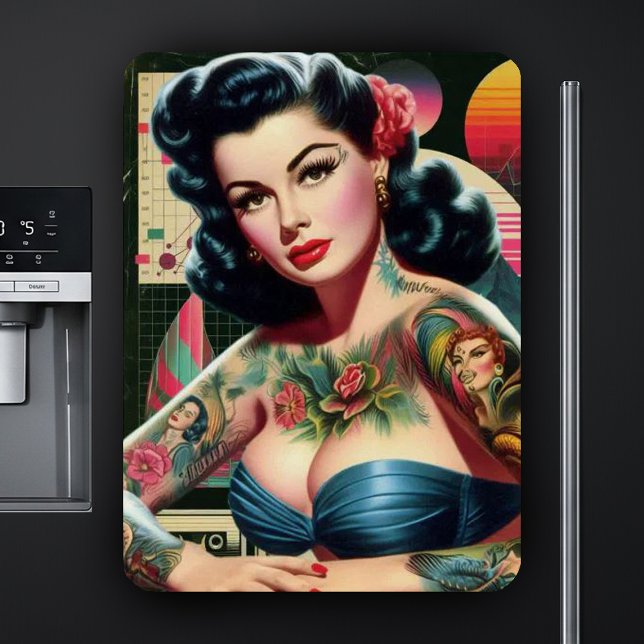1980-tals Retrowave Pin-up Magnet (Skapare uppladdad)