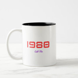 1980 Toppsång, Ring Mig Två-Tonad Mugg