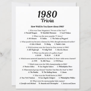 1980 Trivia-spel