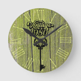 1980-Vintages akrylväggslås Rund Klocka