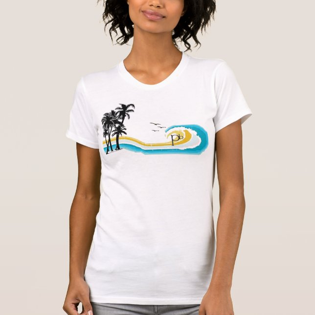 1980MauiPalm träd T Tröja (Framsida)
