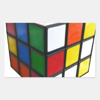 1980's Puzzle Cube Rektangulärt Klistermärke
