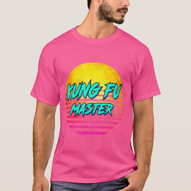 1980S Retro-Kung fu, huvudansvarig T Shirt (Framsida)