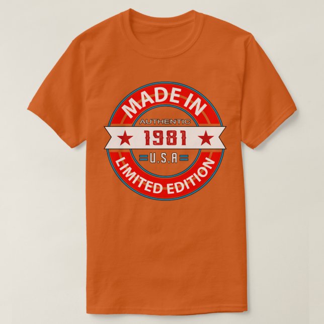 1981 42 år t shirt (Design framsida)
