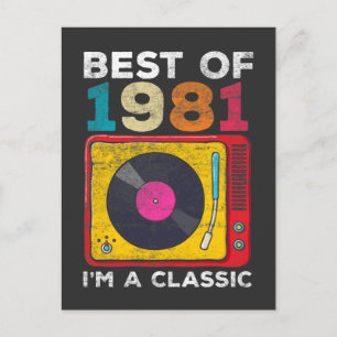 1981 Födelsedags Vinyls Klassisk Musik 40-årsfiran Vykort
