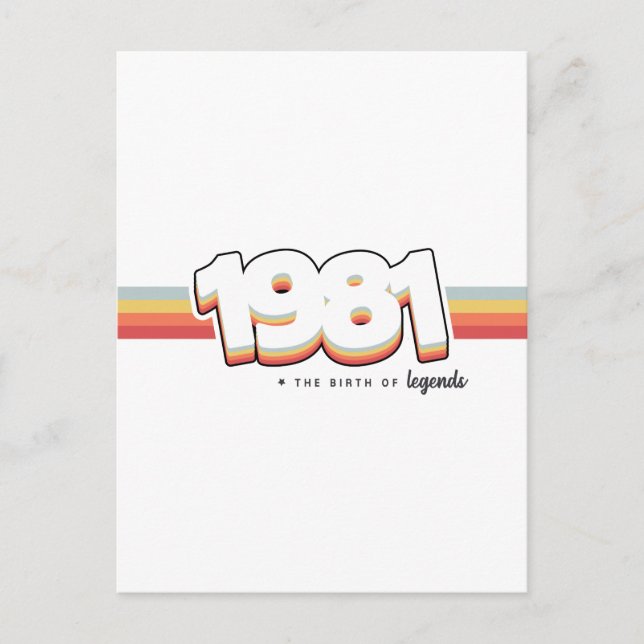 1981 Legender föds Vykort (Framsida)