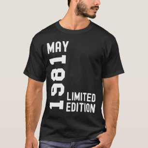 1981 maj Grattis på födelsedagen Party T Shirt