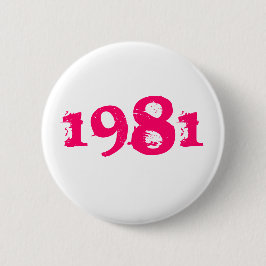1981 Retro 80-tal Knappsats Ljusrosa Knapp