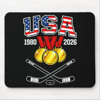 1982 2026 Hockey Vintage Usa Korslagda Klubbor Musmatta