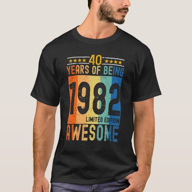 1982 40 års vistelse i Fantastisk T Shirt (Framsida)
