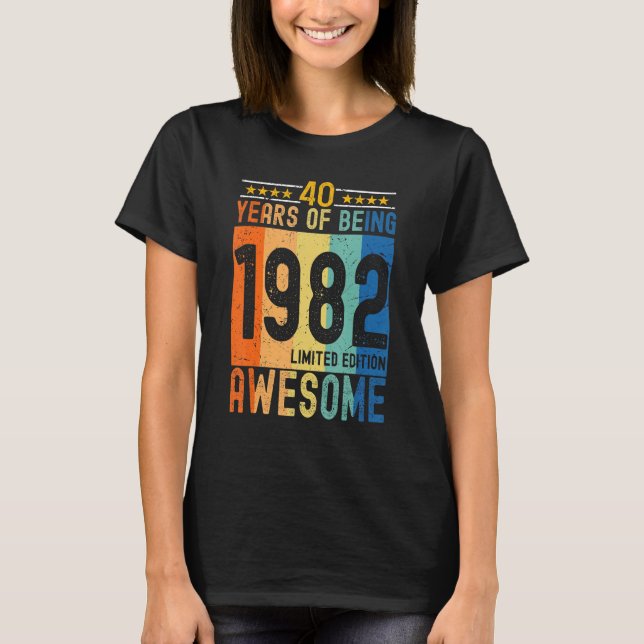 1982 40 års vistelse i Fantastisk T Shirt (Framsida)